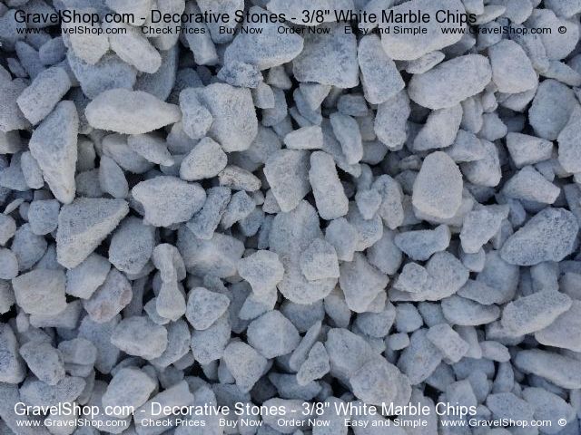 White Marble Gravel 3/8  Quarry Fast Shipping Landscapeing Supply